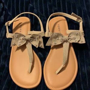 Bedazzled Bow Sandals